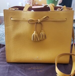 Kate Spade Yellow Leather Tote Bag
